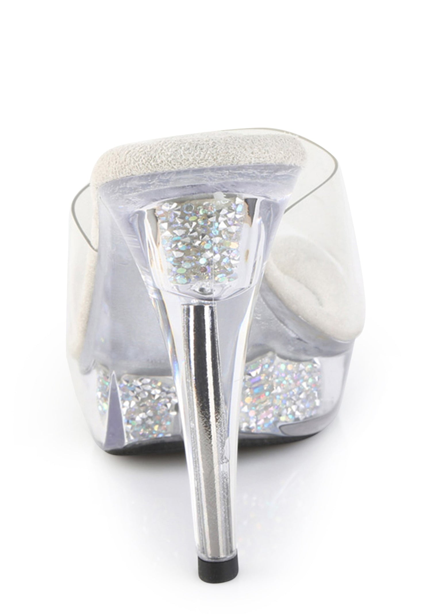 Cocktail 501 Clear Rhinestone Platform Heels