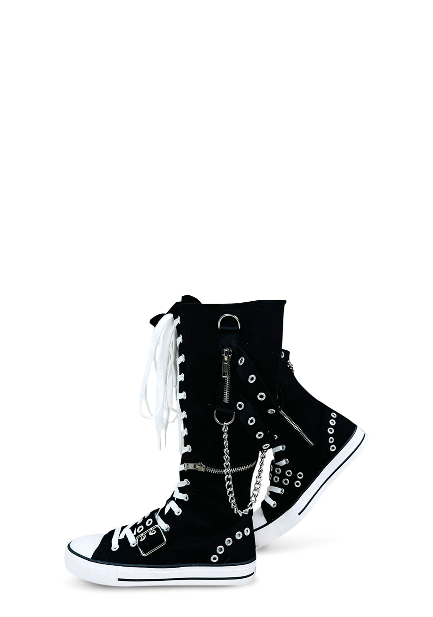Rawr XD OG Knee High Sneakers - Black/White