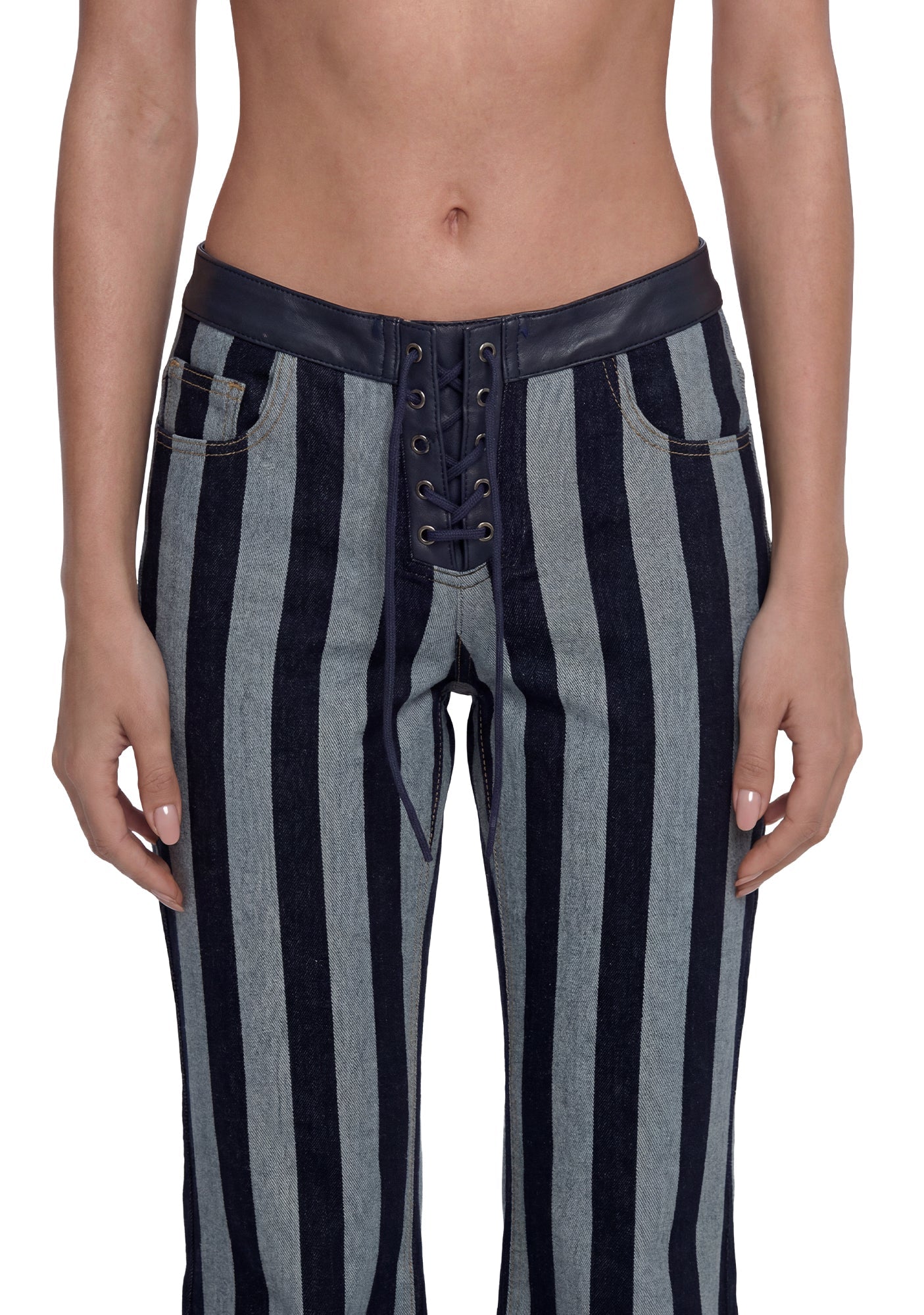 Circus Stripe Low Waisted Jeans