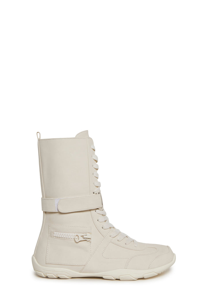 Rocky High-Top Boxing Sneaker - White