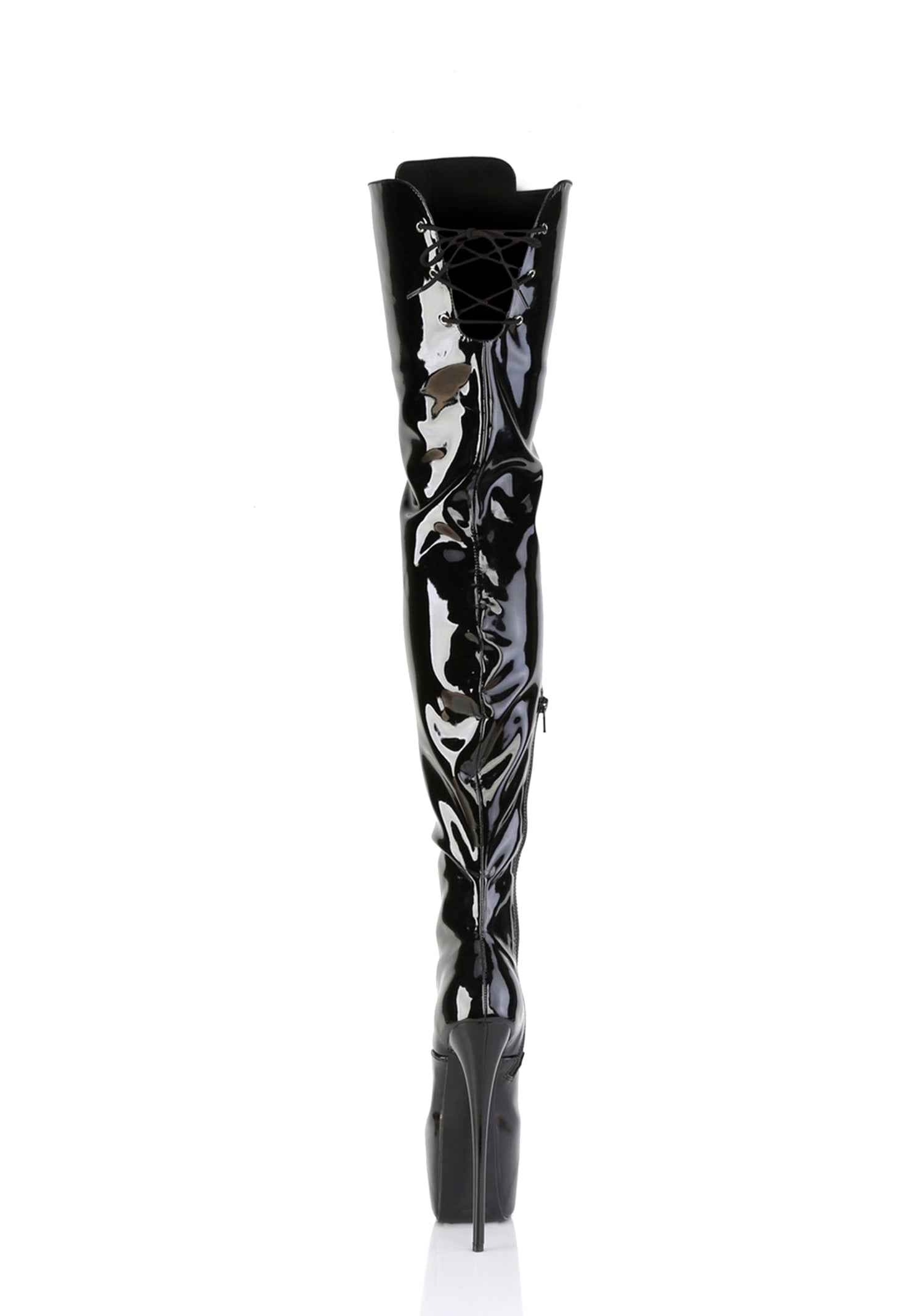Jubilant-4012 Platform Crotch Boots-Black