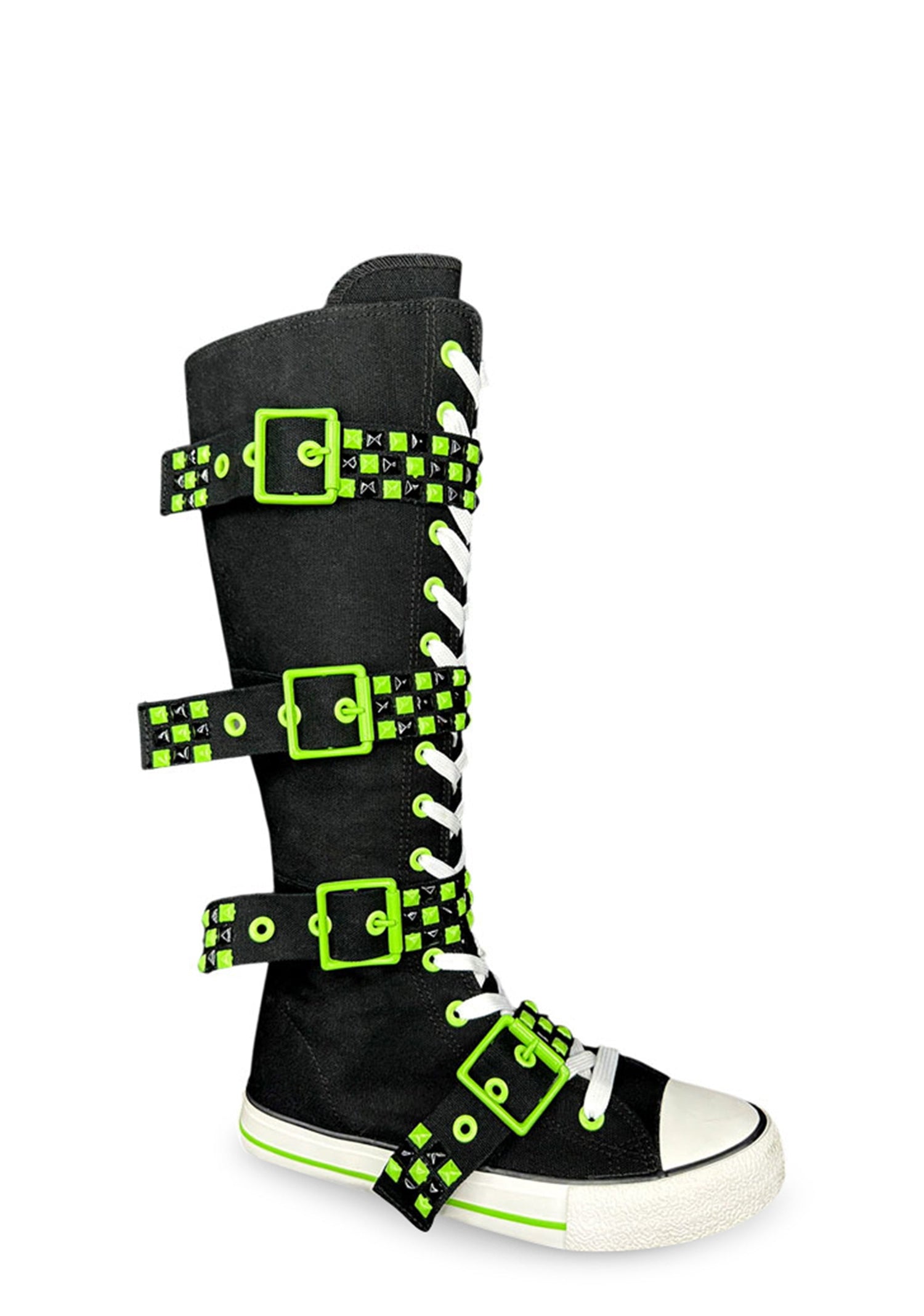 Rawr XD Stud Knee High Sneakers - Green