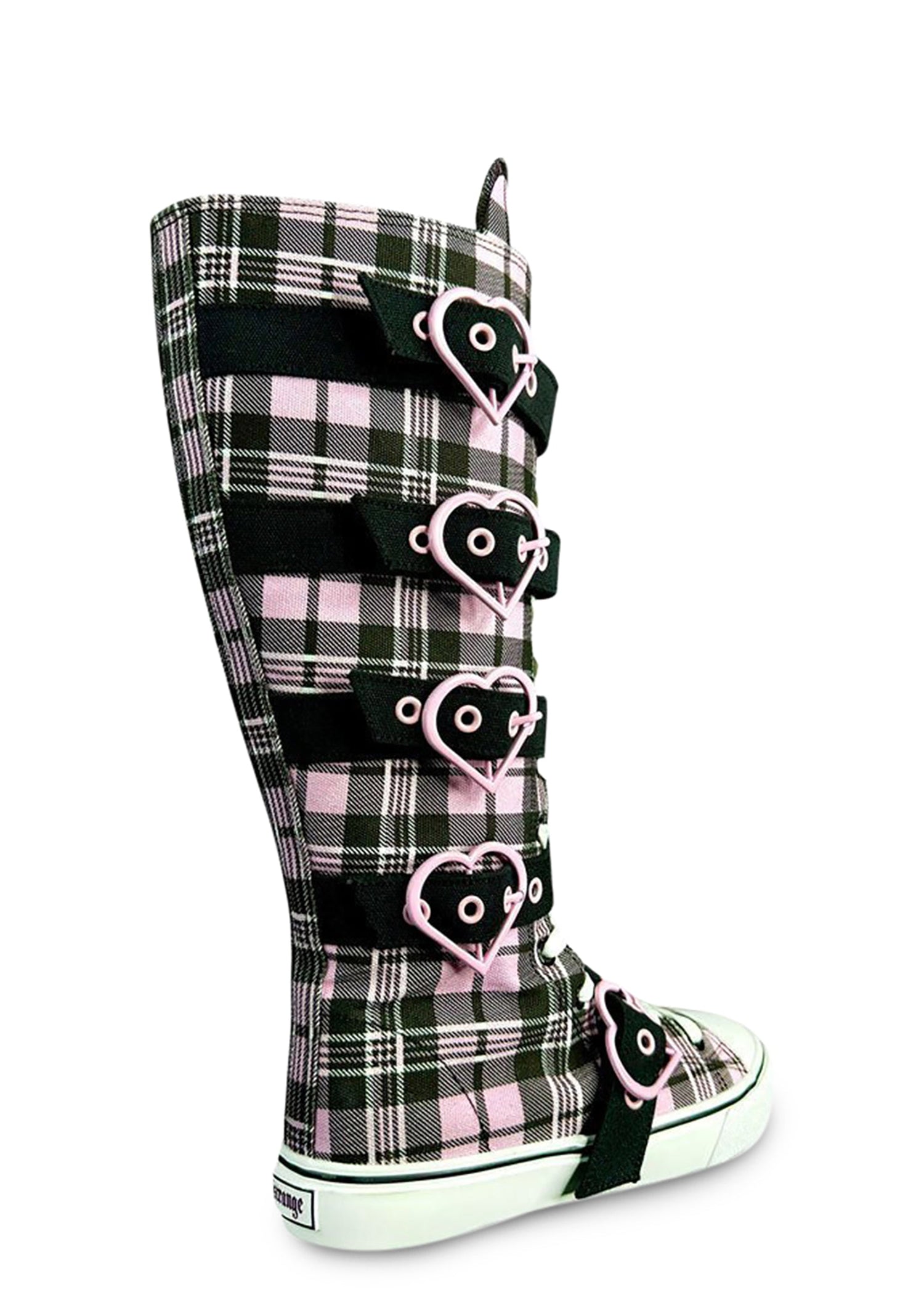 Rawr XD Plaid Knee High Sneakers - Pink