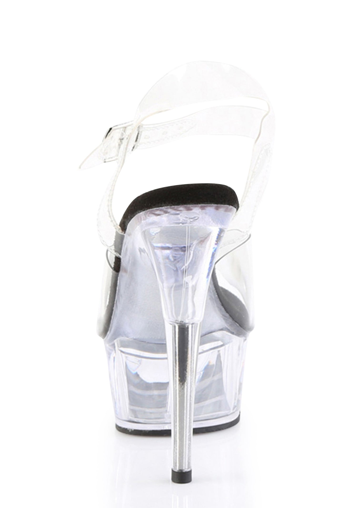 Delight-608 Platform Ankle Strap Sandals-Clear