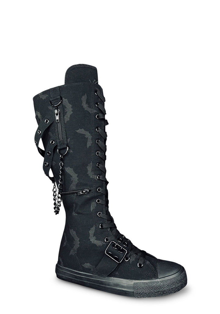 Rawr XD Bats Knee High Sneakers - Black