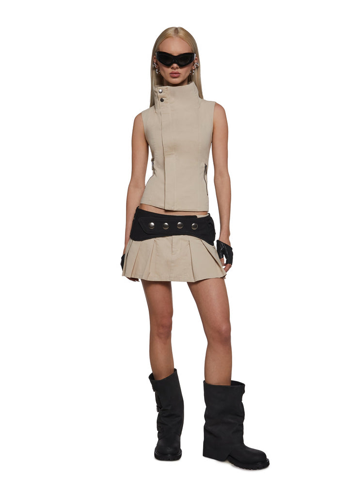 Chambers Pleated Mini Skirt