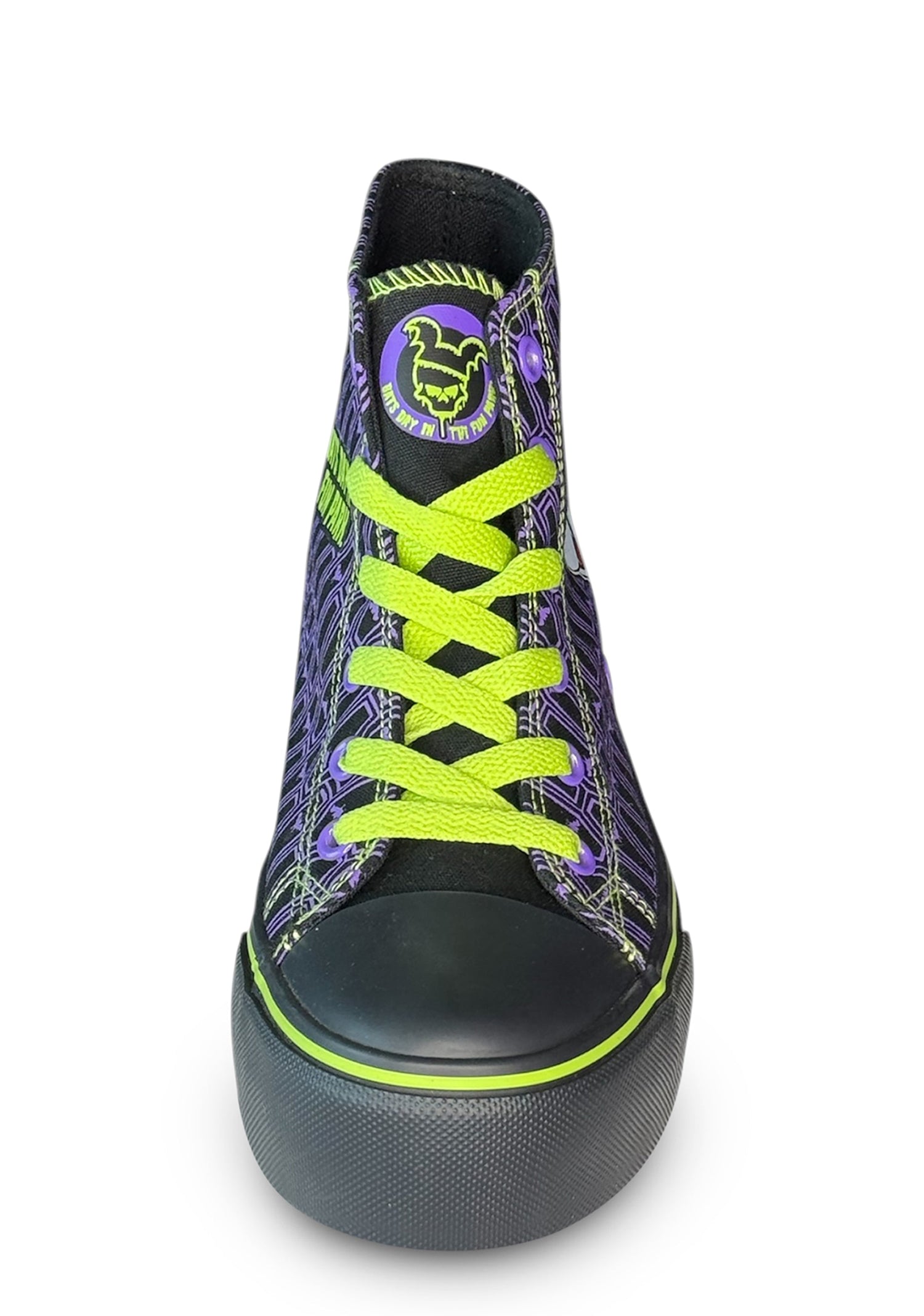 HXC Bats Day Mickey High Top Sneaker - Purple