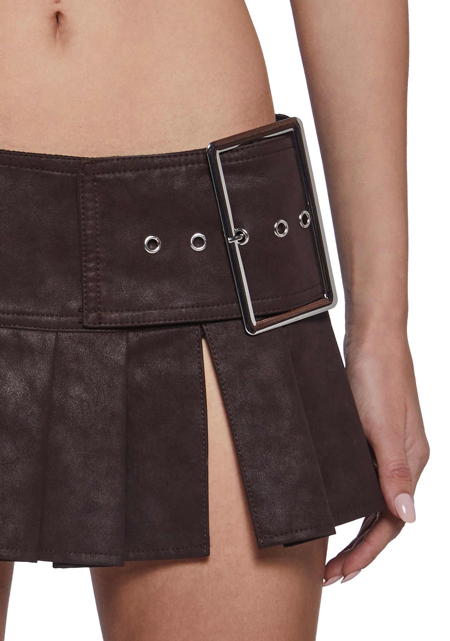 Viral Takeover Mini Skirt - Brown