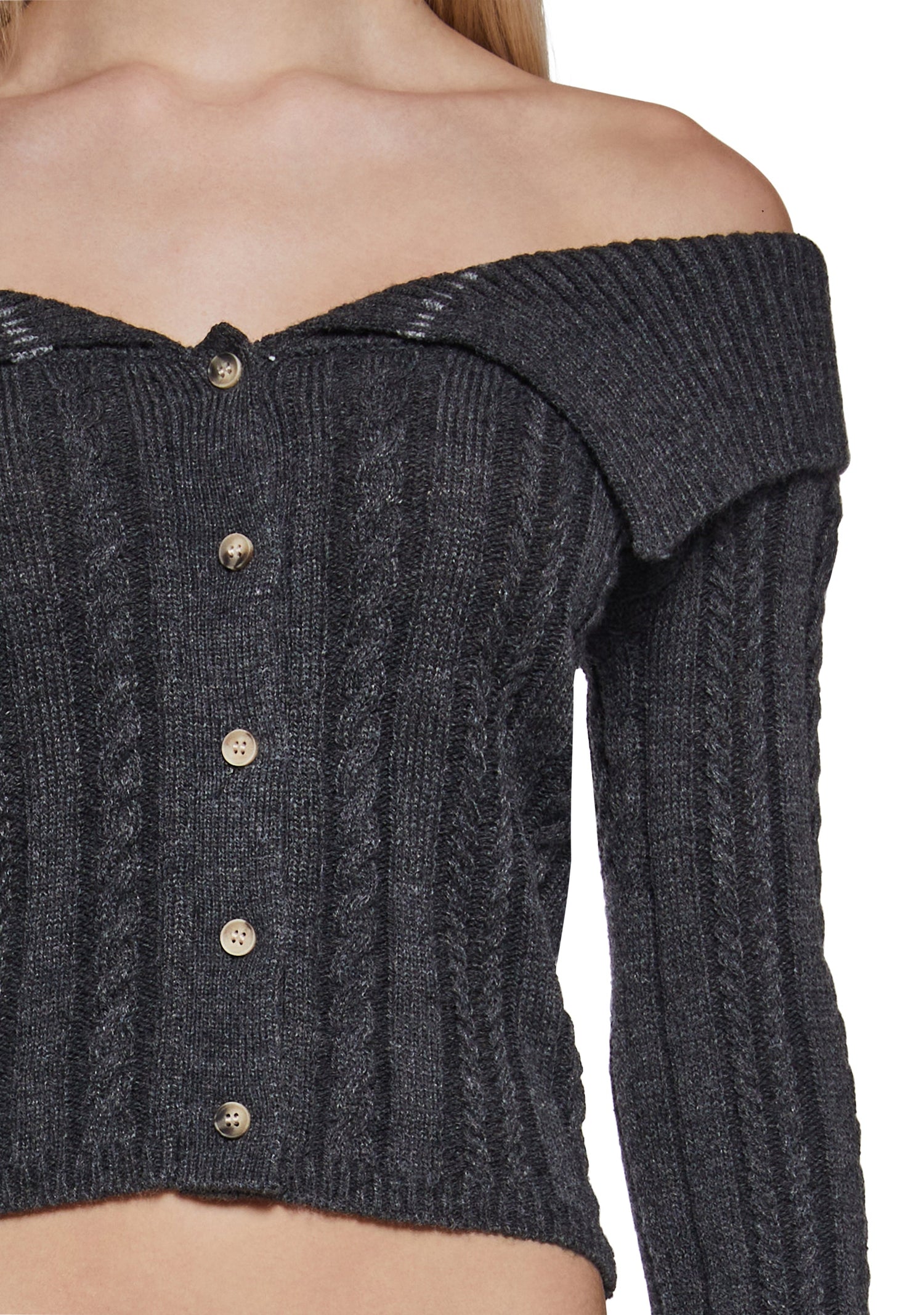 Sweet Face Off The Shoulder Cardigan