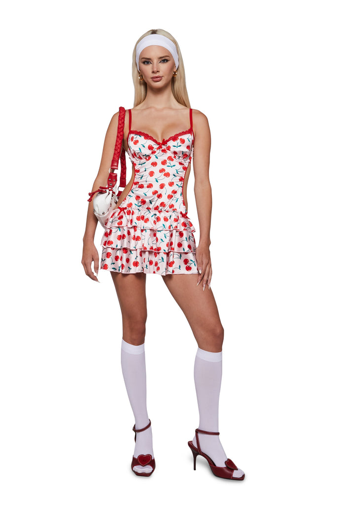 Like Cherry Pie Lingerie Mini Dress