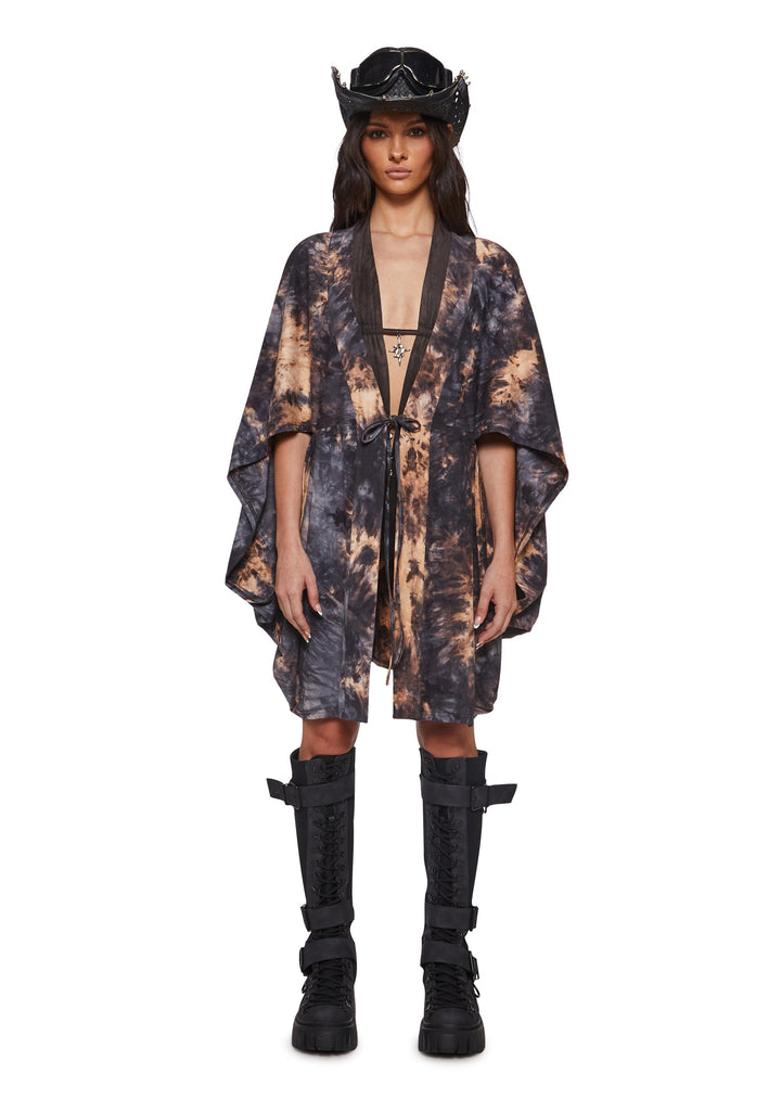 Summon The Elements Tie Dye Wrap Poncho