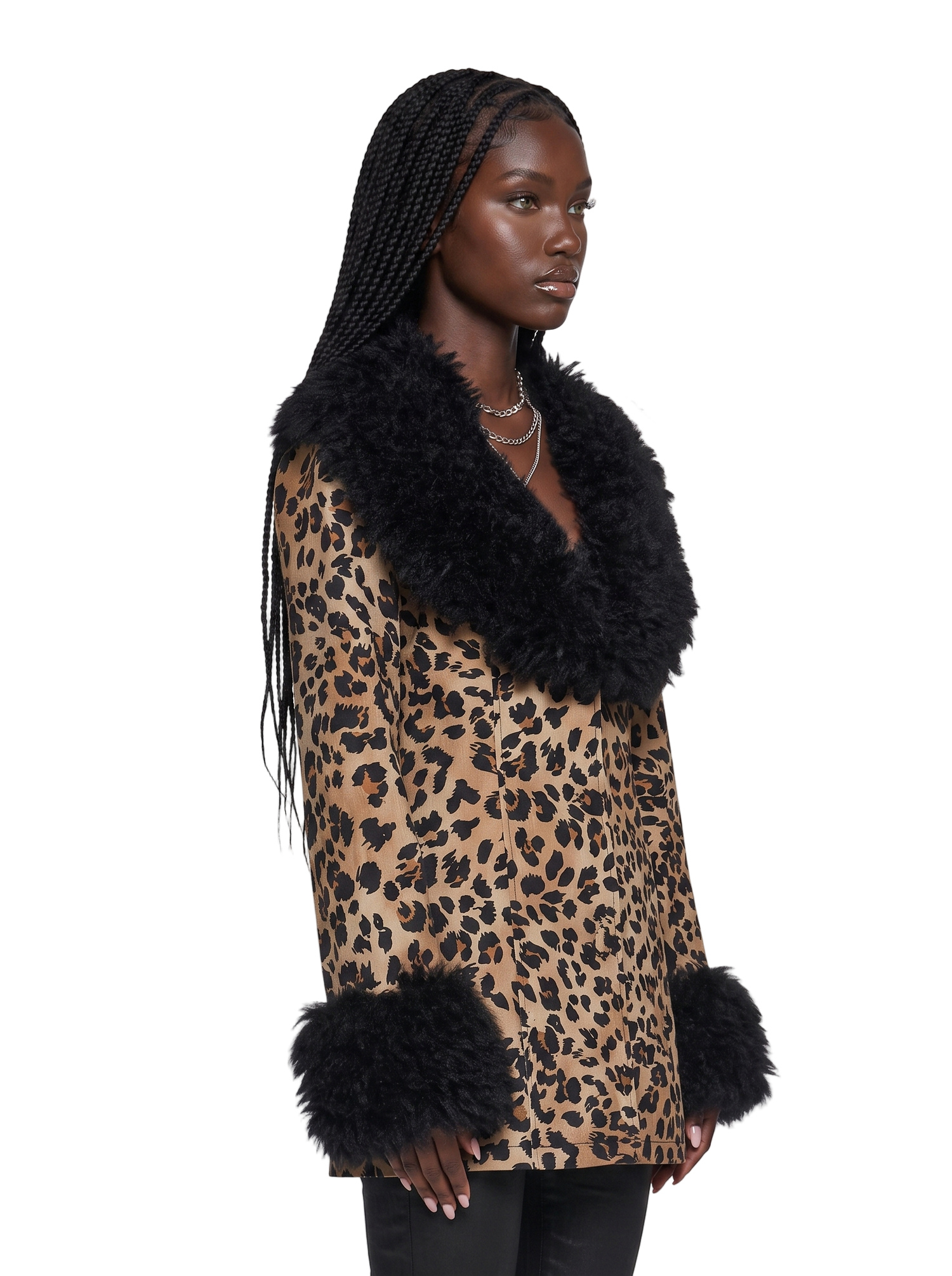 Champagne Showers Leopard Coat
