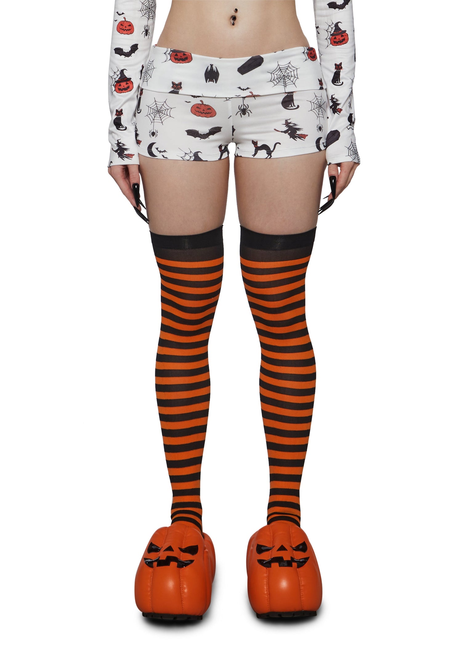 Haunted House Yoga Shorts