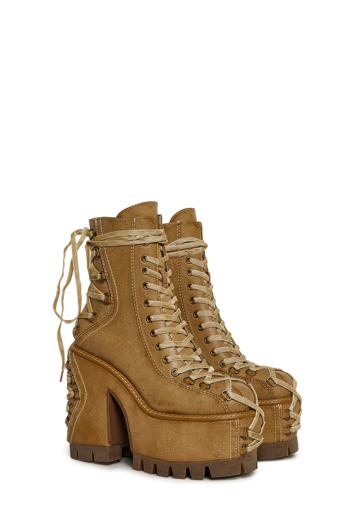 Woodland Lucid Dream Corset Boots - Off White