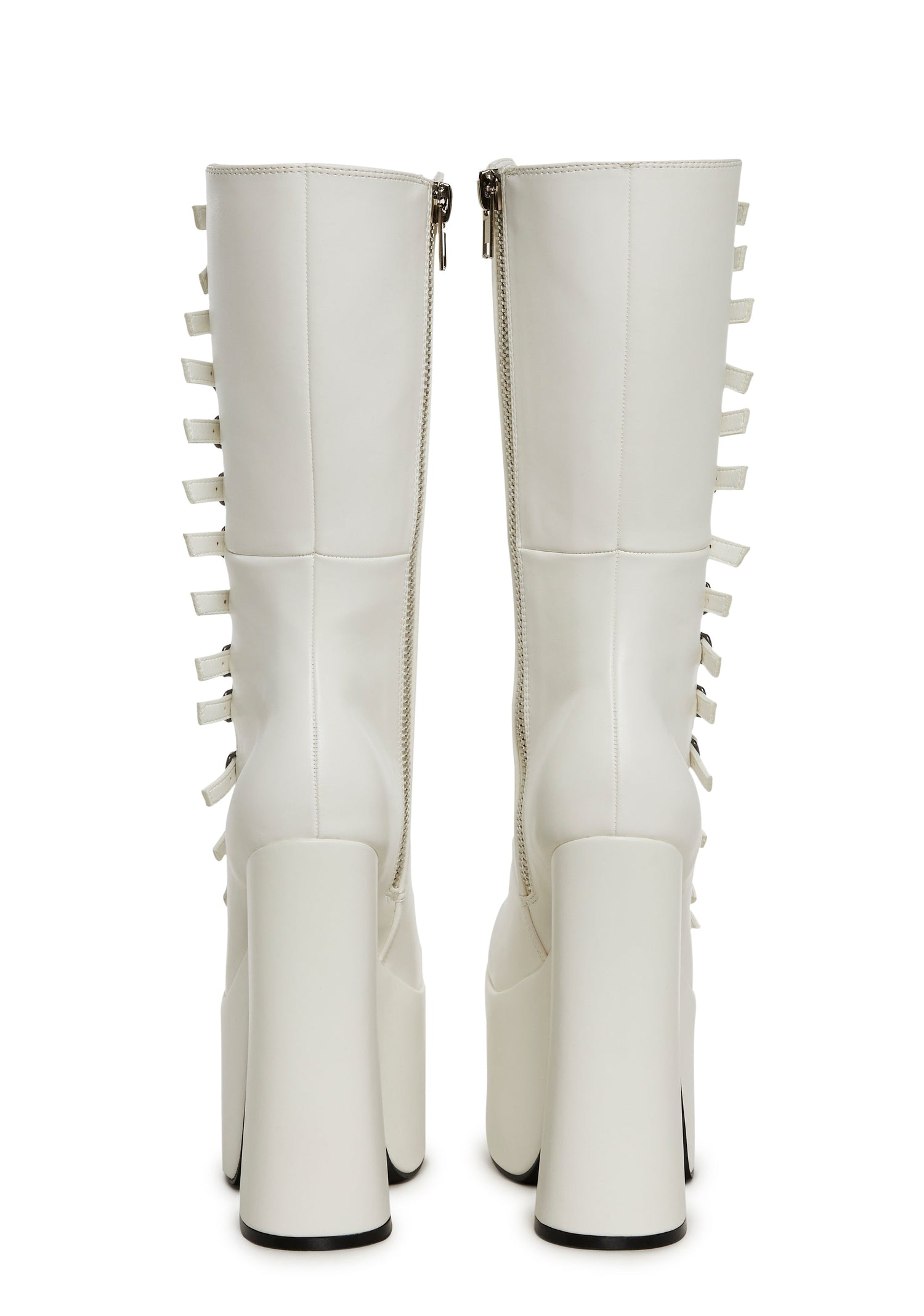 Hardcore Dazzle Platform Boots - White