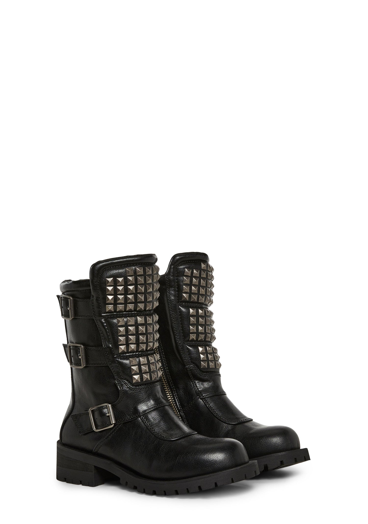 Pull On Studded Wrap Boots