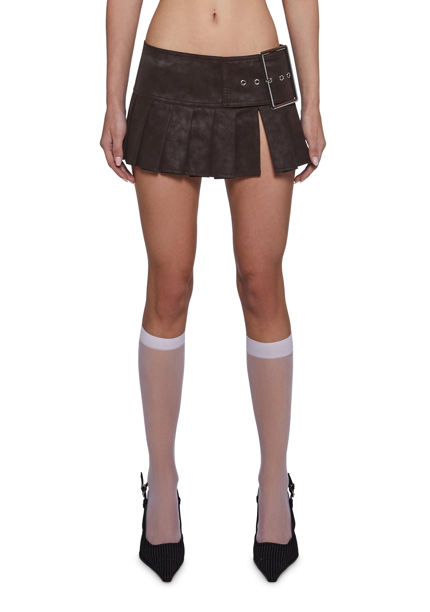 Viral Takeover Mini Skirt - Brown