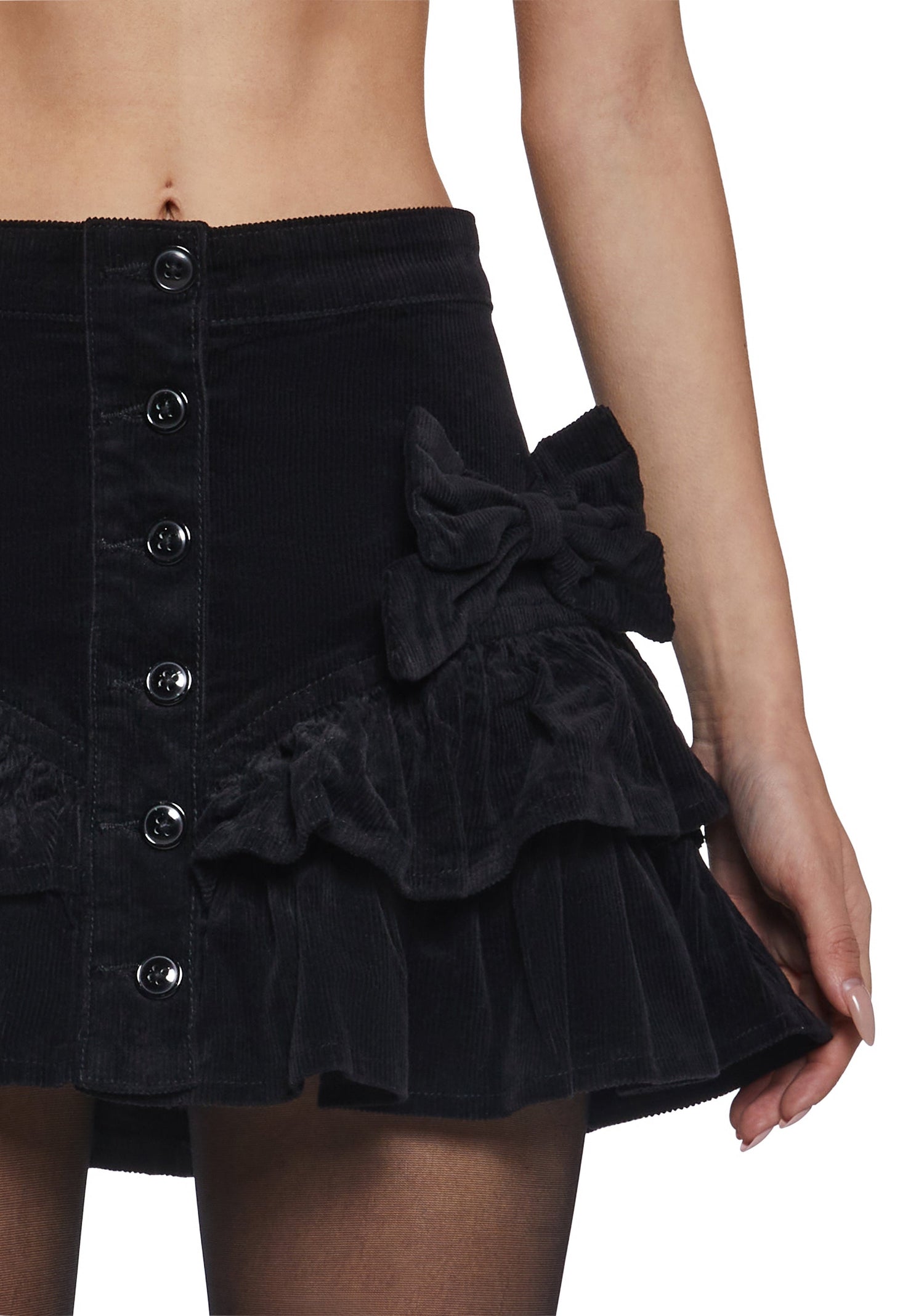 Cheerful Charm Mini Skirt - Black