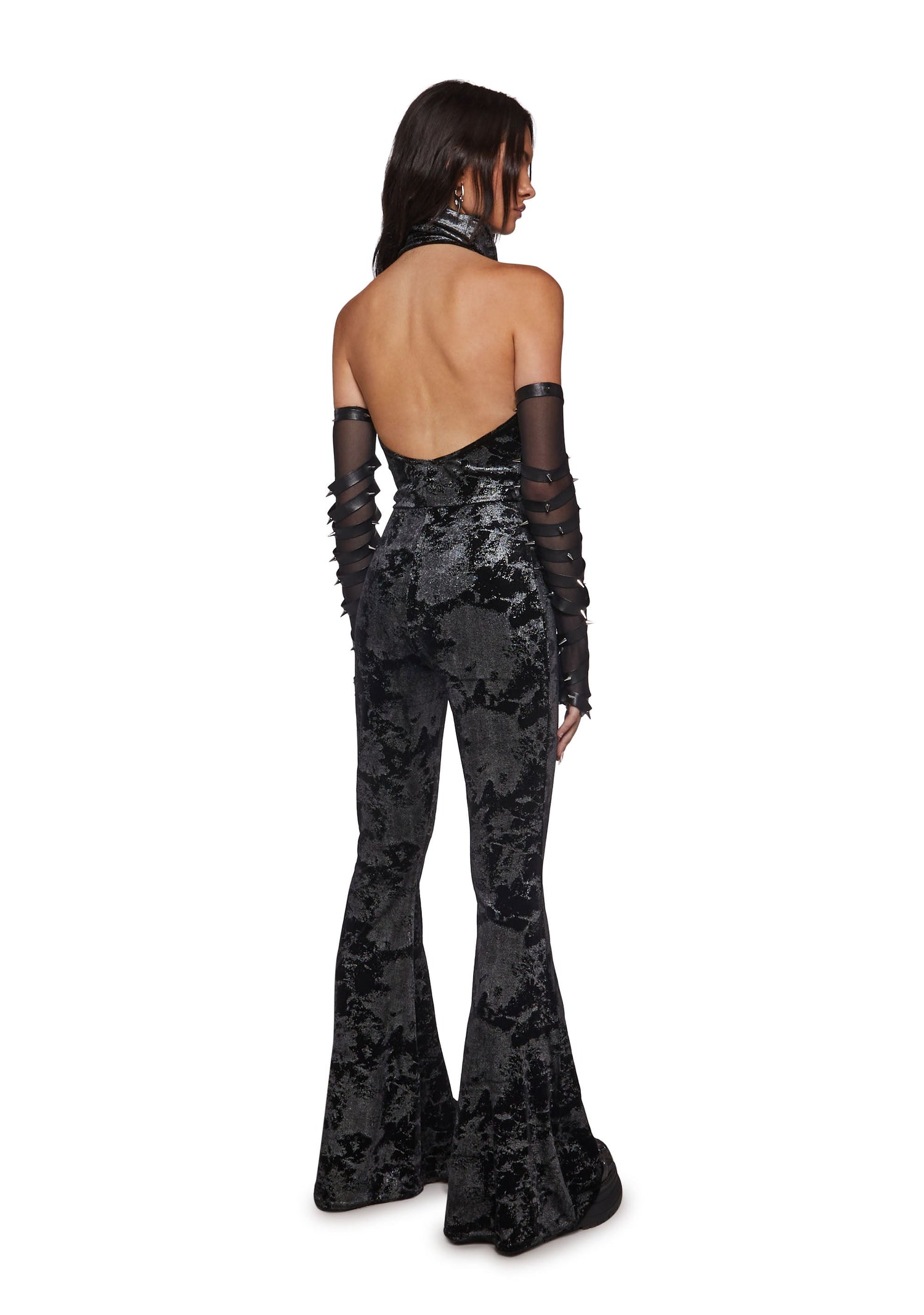 Kitana Velvet Jumpsuit with Mask