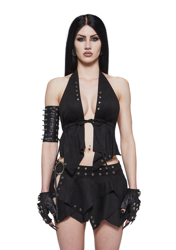 Jagged Grommet Halter