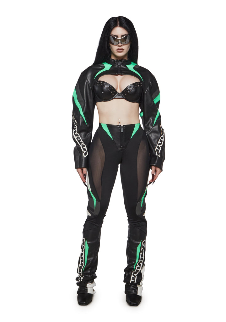 Moto Mesh Pants - Black
