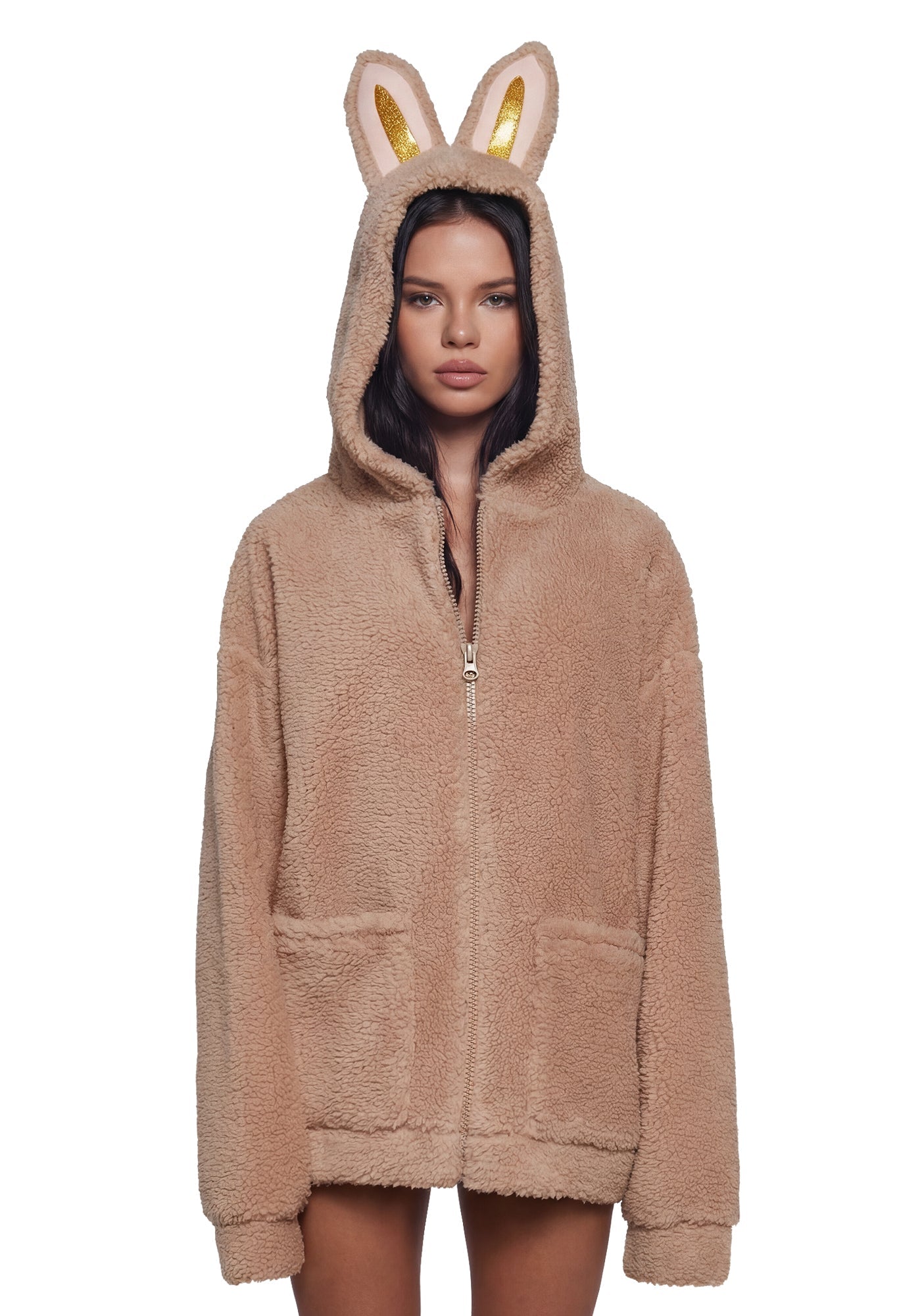 Labubu Sherpa Jacket - Beige