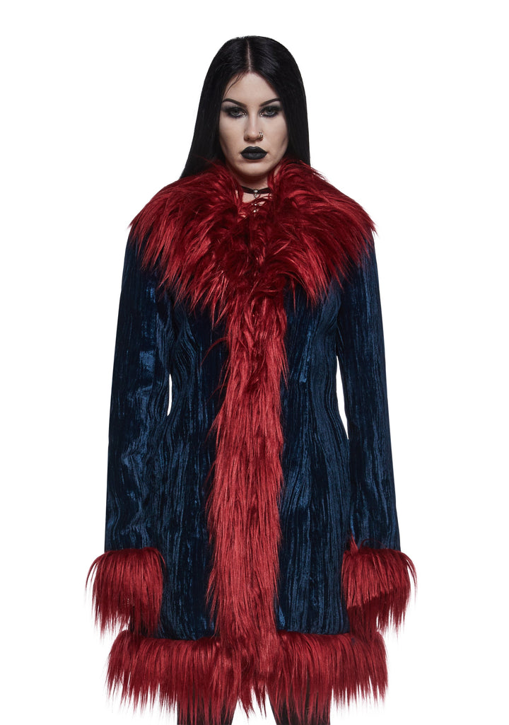 Art Magic Velvet Coat - Blue