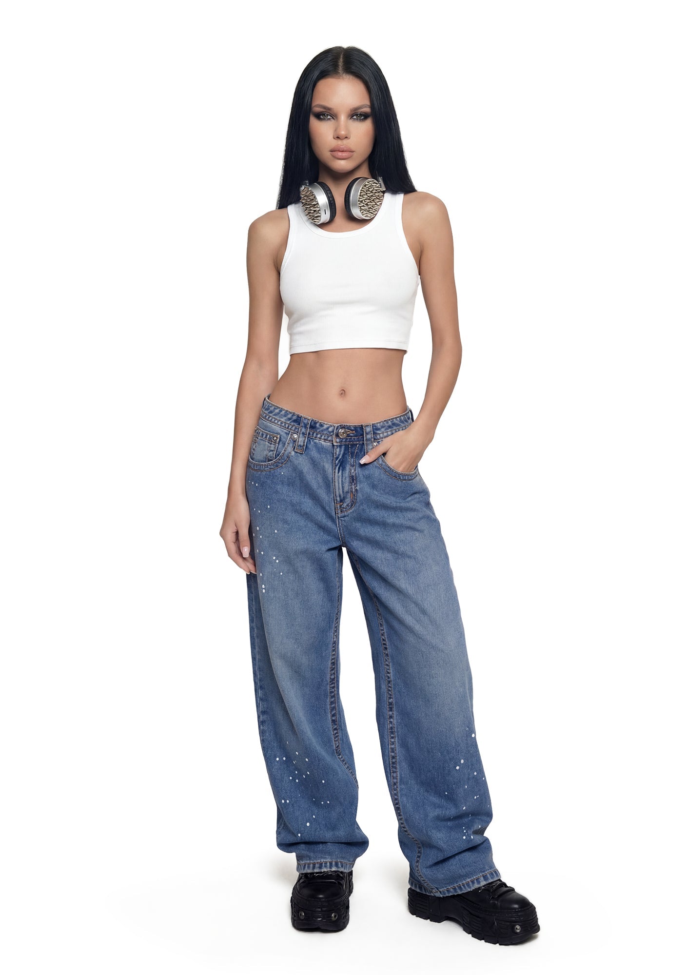 Lyrix Baggy Wide Leg - Light Wash