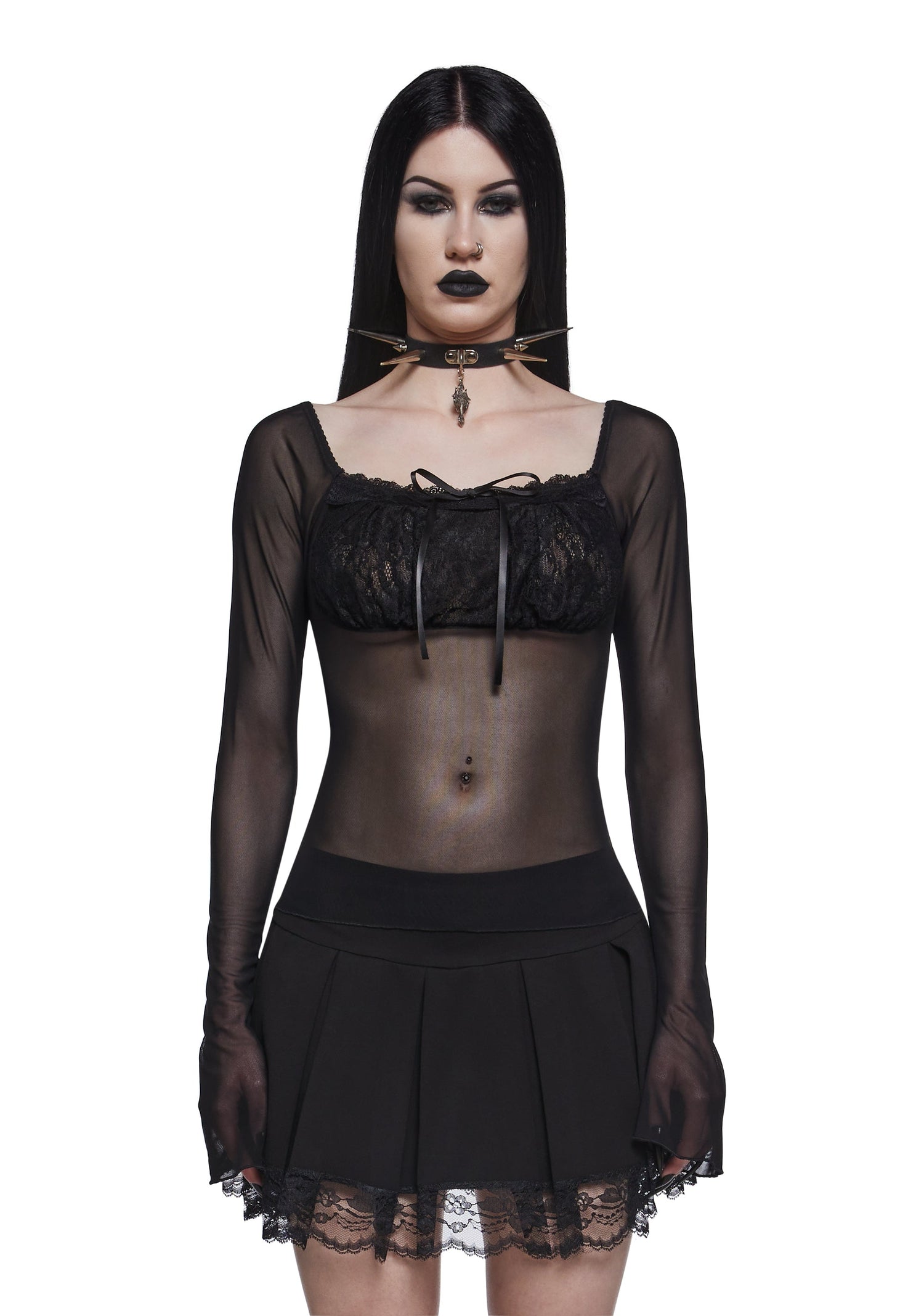 Malice Mesh Long Sleeve Top