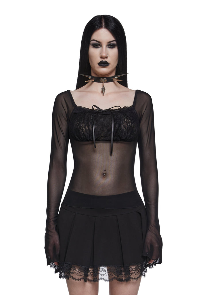 Malice Mesh Long Sleeve Top