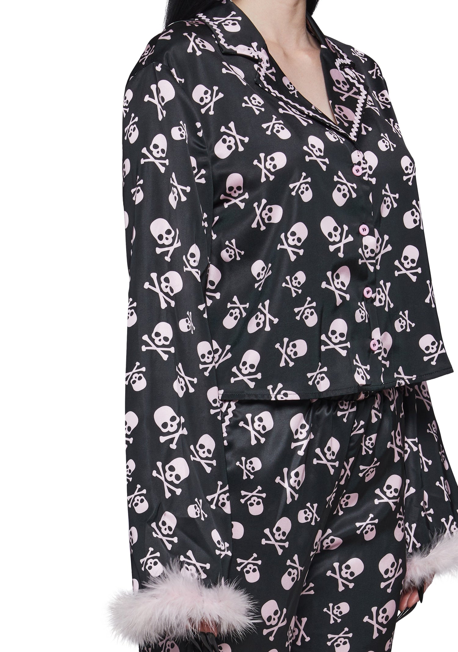 Skully Satin Sleep Shirt
