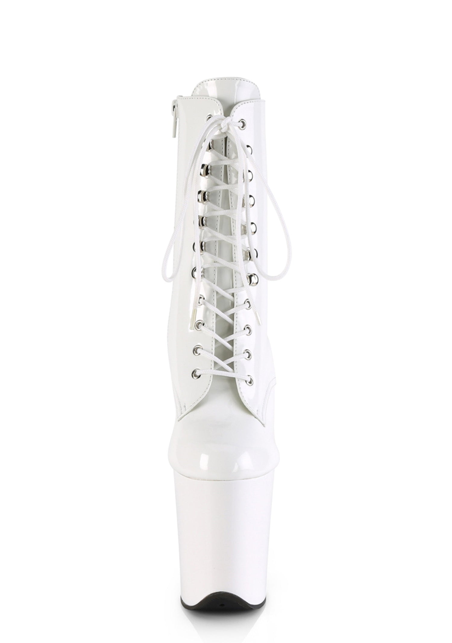 Flamingo-1020 Platform Ankle Boots-White