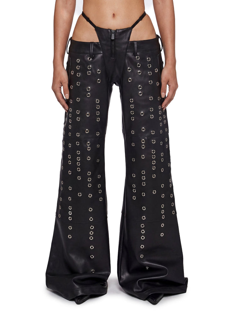 Eyelet Thong Pants