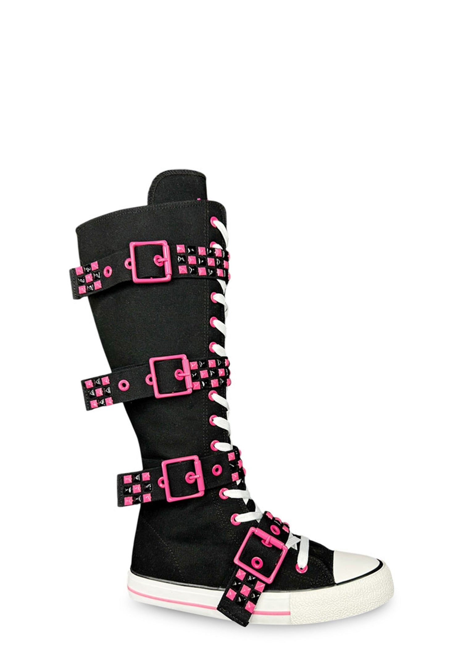 Rawr XD Stud Knee High Sneakers - Pink