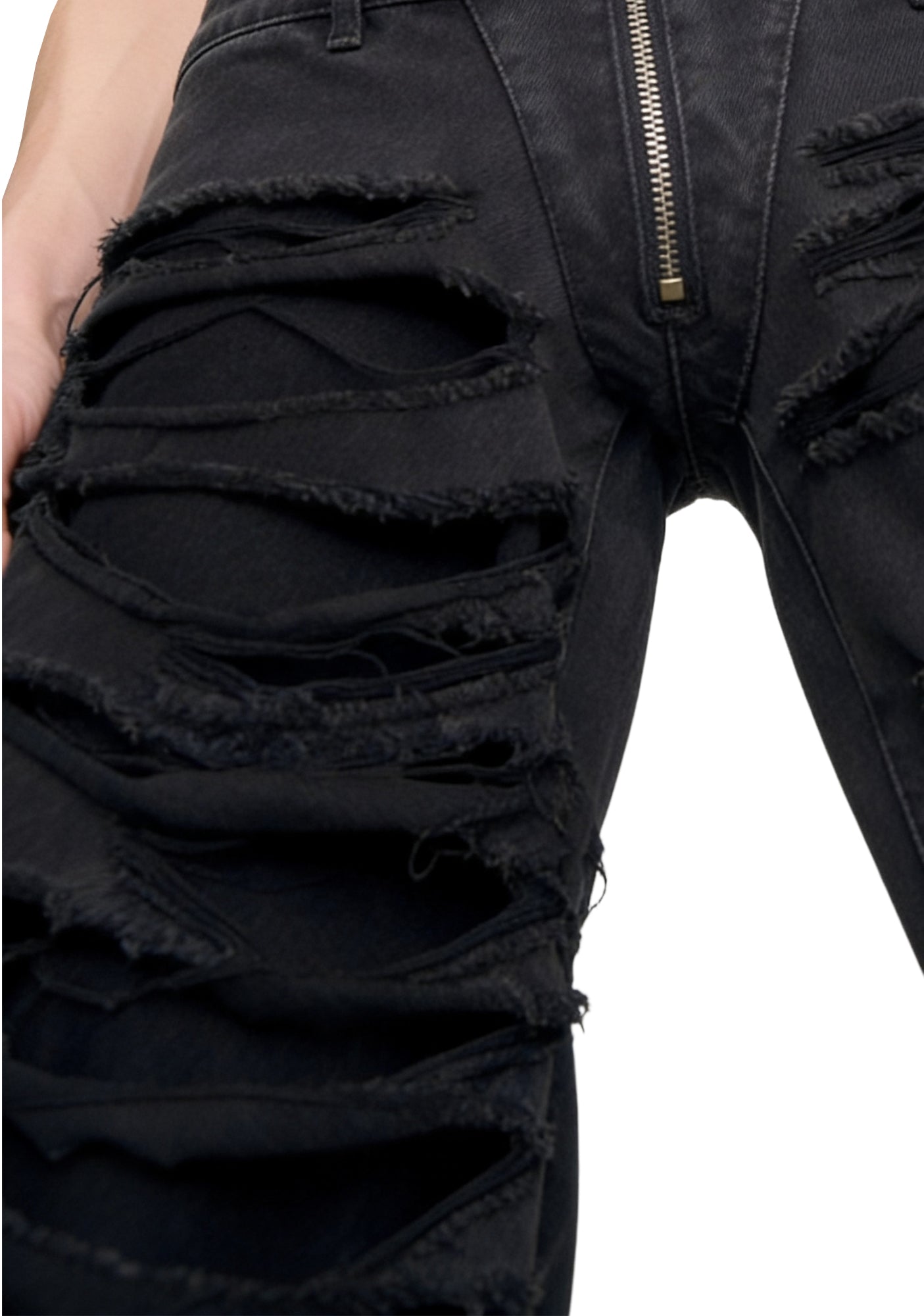 Denim Thong Pants - Black Wash
