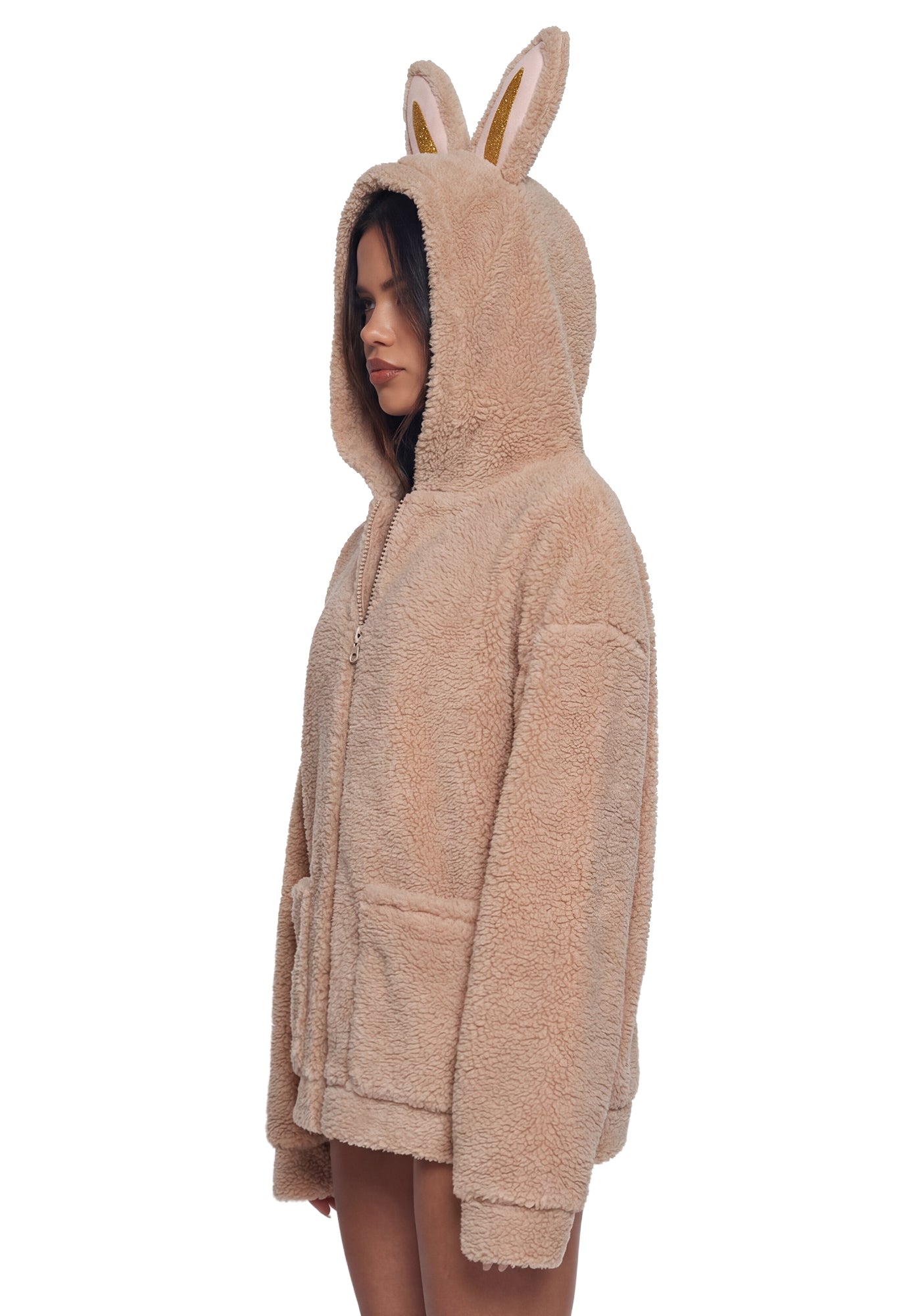 Labubu Sherpa Jacket - Beige
