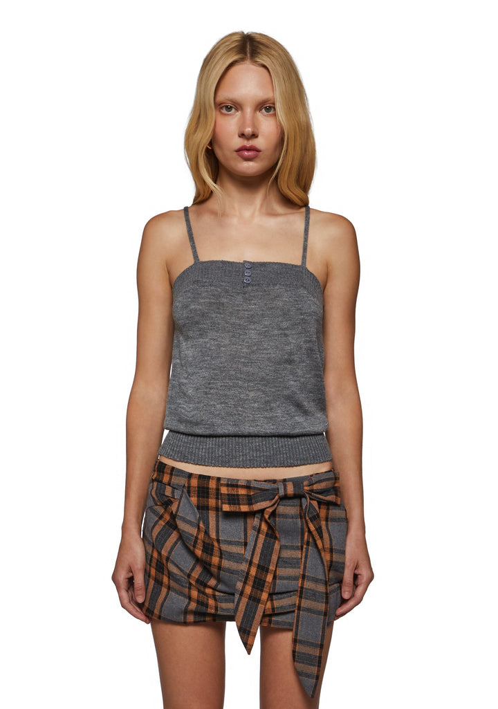Alison Knit Bubble Tank Top