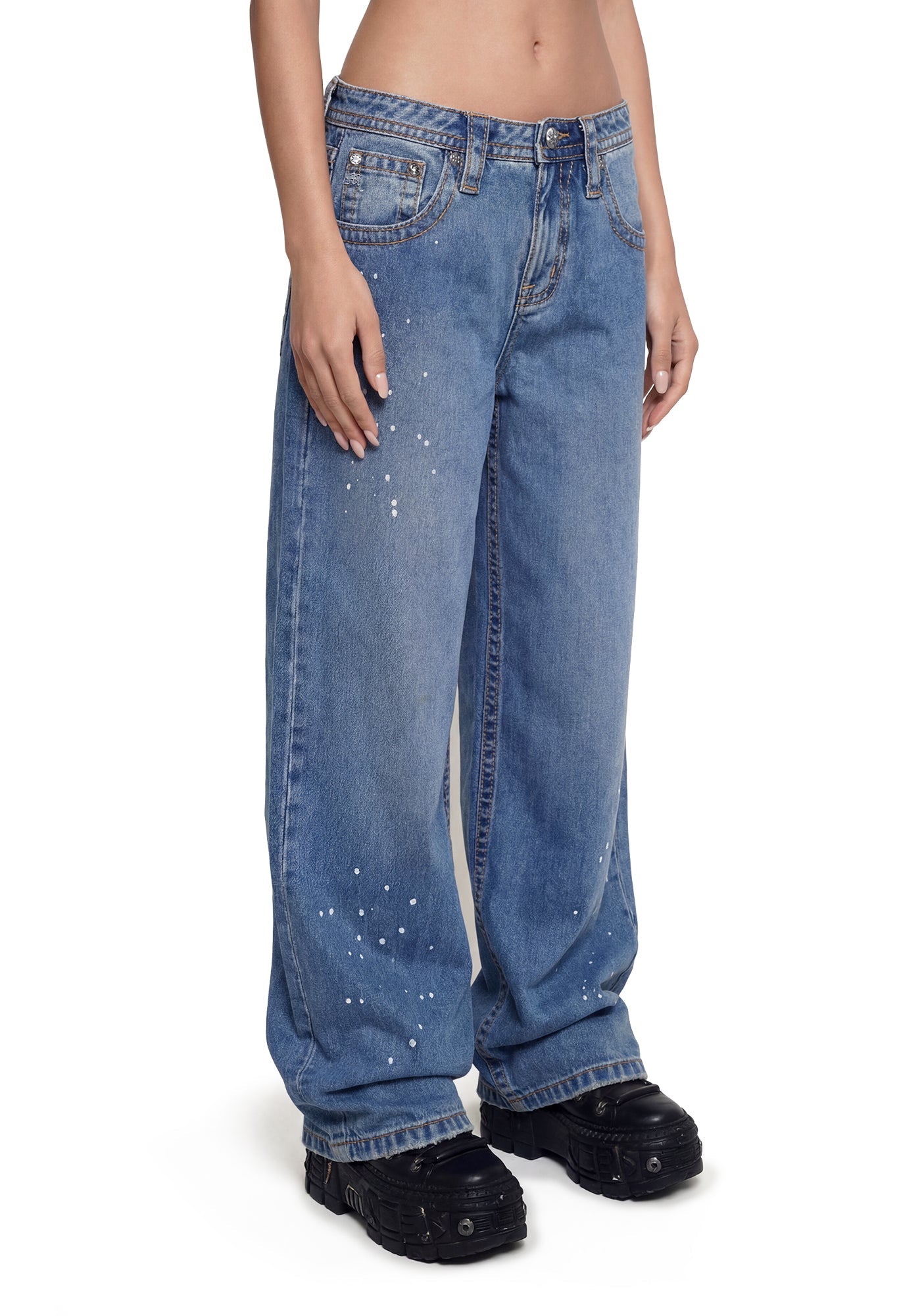Lyrix Baggy Wide Leg - Light Wash