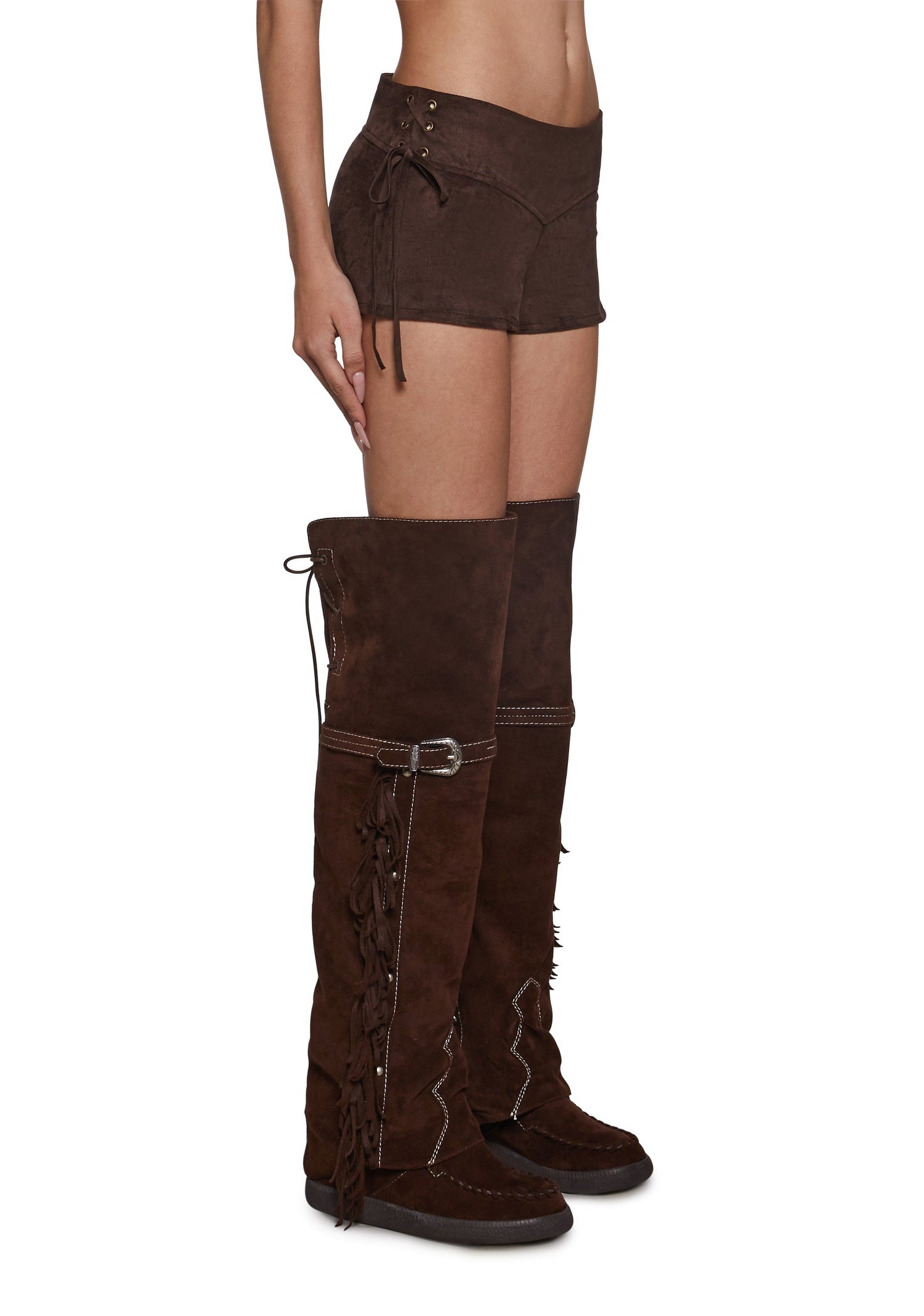 Rider Suede Micro Shorts