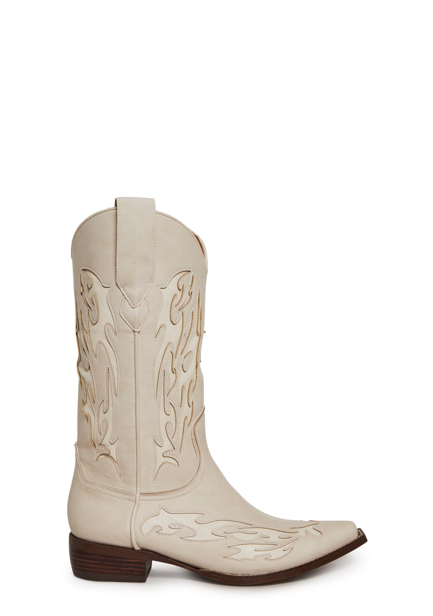 Cyber Scars Cowboy Boot - Beige