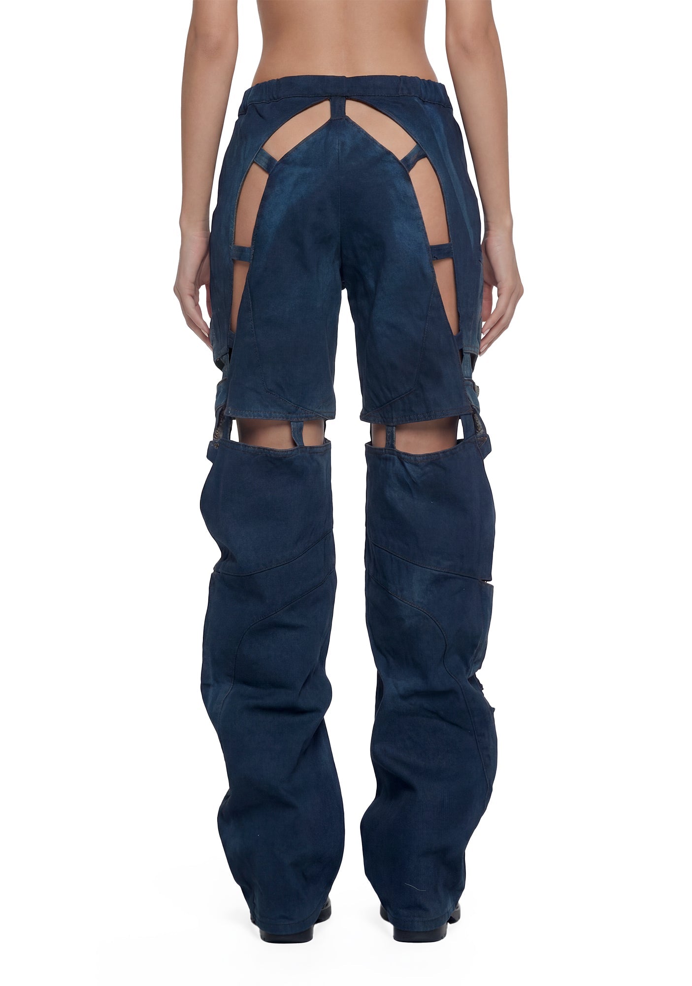 Moto Denim Floating Pants - Indigo