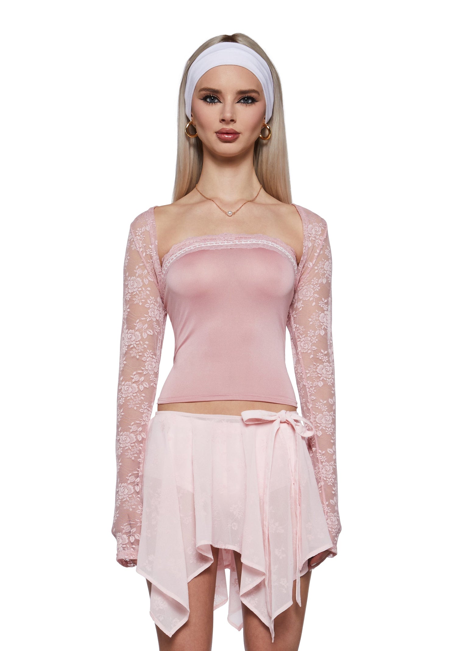 Sylvia Lace Shrug With Tube Top