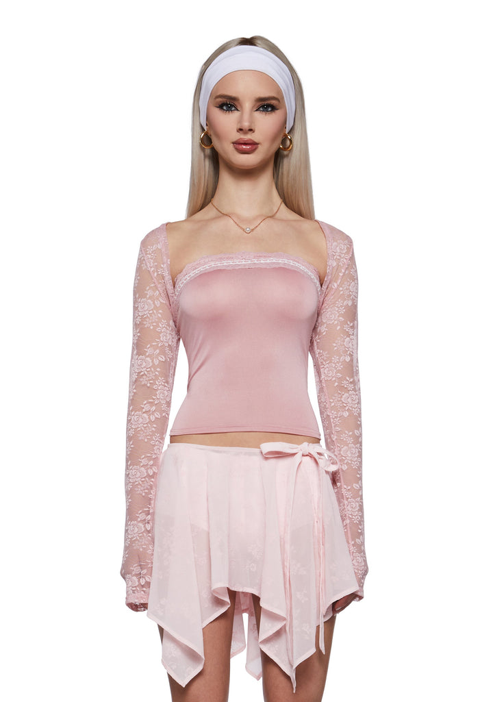 Sylvia Lace Shrug With Tube Top