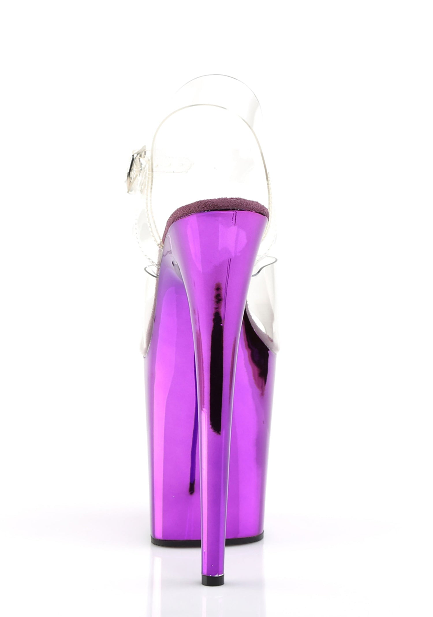 Flamingo-808 Platform Ankle Strap Sandals-Purple Chrome