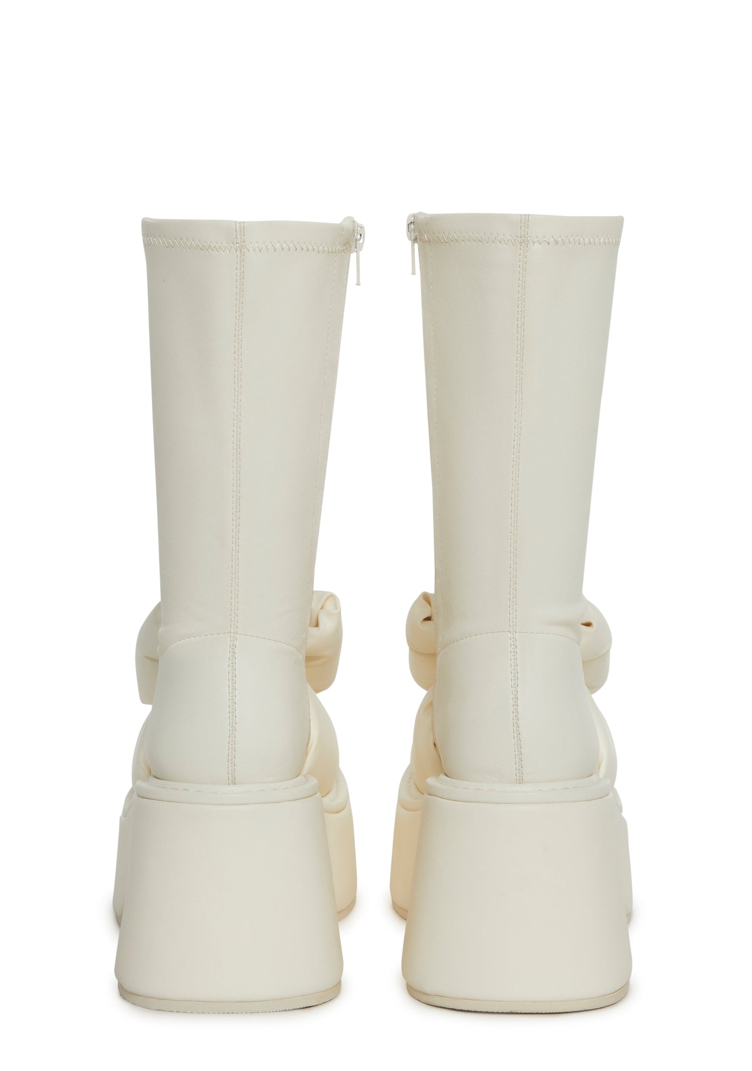 Make It Mine Bow Booties - White