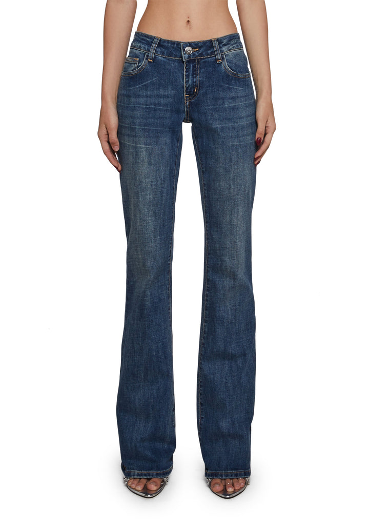 Low Rise Boot Cut Jeans