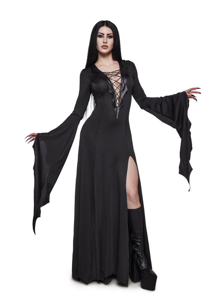 Gothic Pentagram Maxi Dress