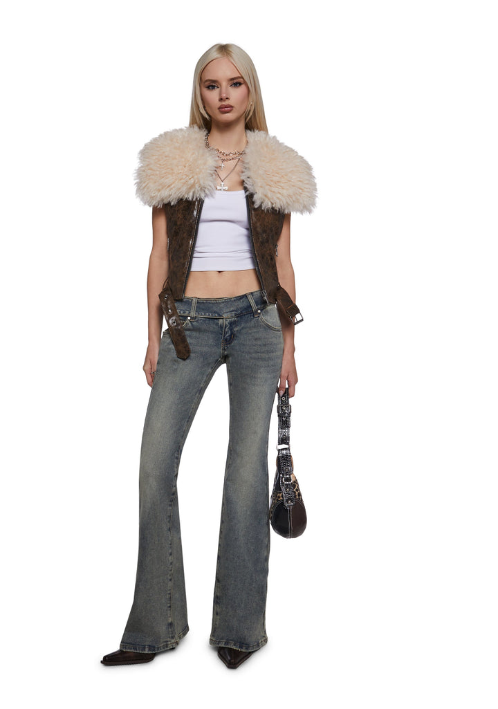 Devon Side Belt Low Rise Jeans
