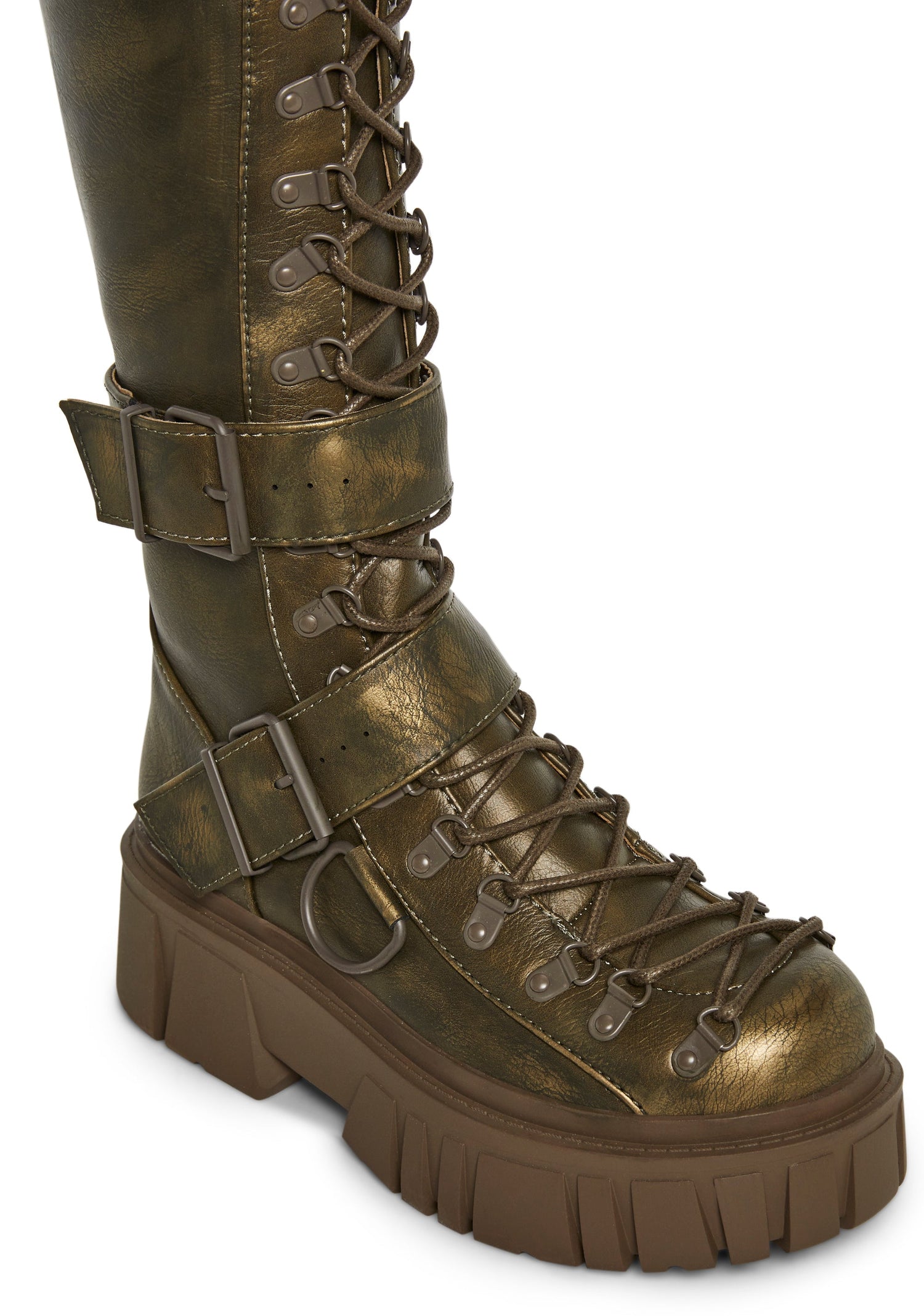 Low Traitor Knee High Boots - Gold
