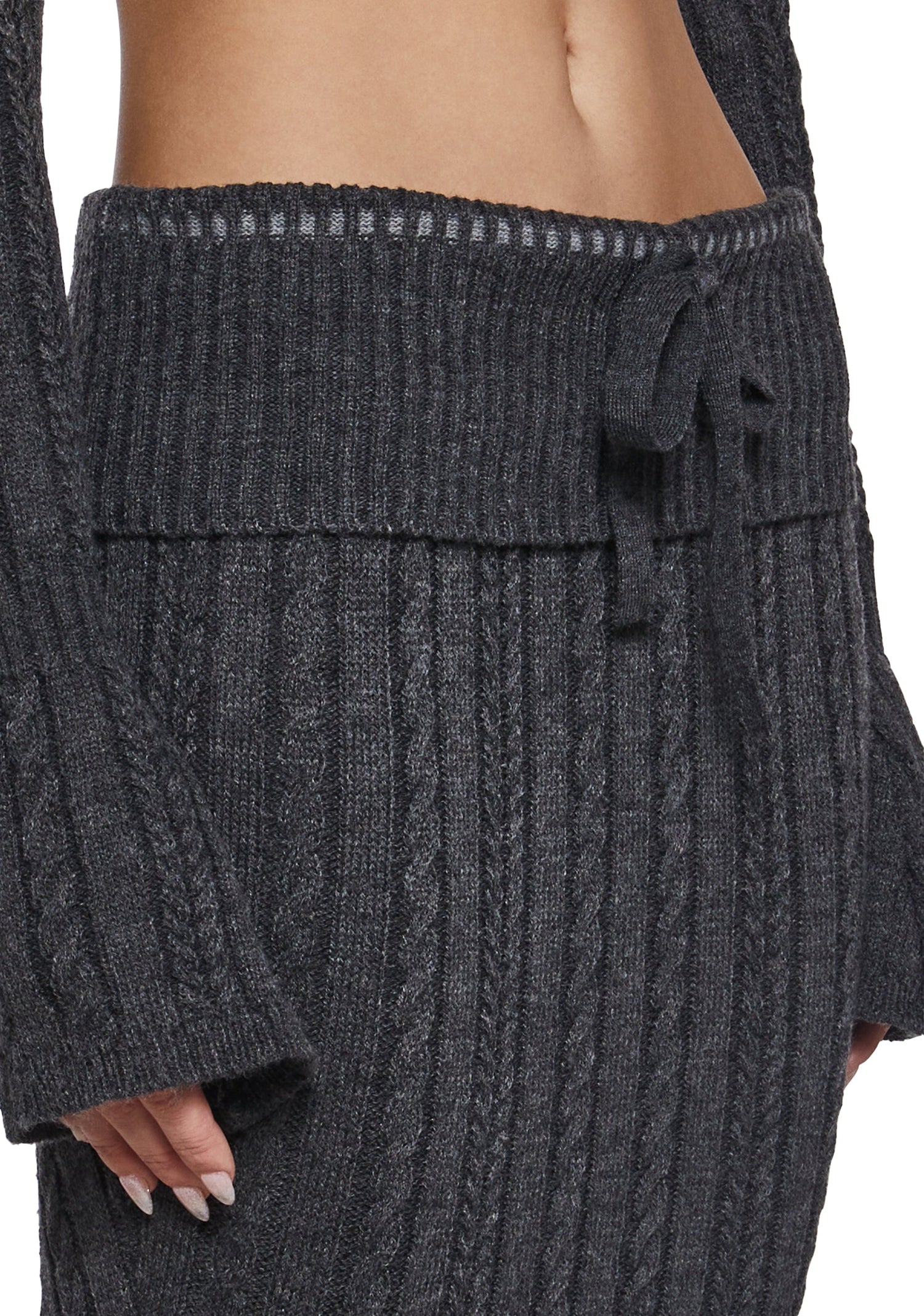 Deep Thoughts Cable Knit Maxi Skirt